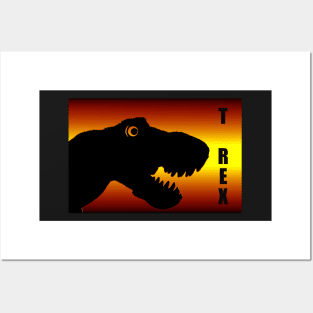 T rex design A Posters and Art